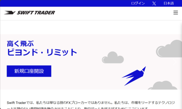 Swift Trader：口座開設ボーナス0円