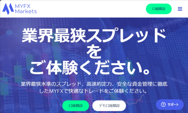 MYFXMarkets：口座開設ボーナス0円